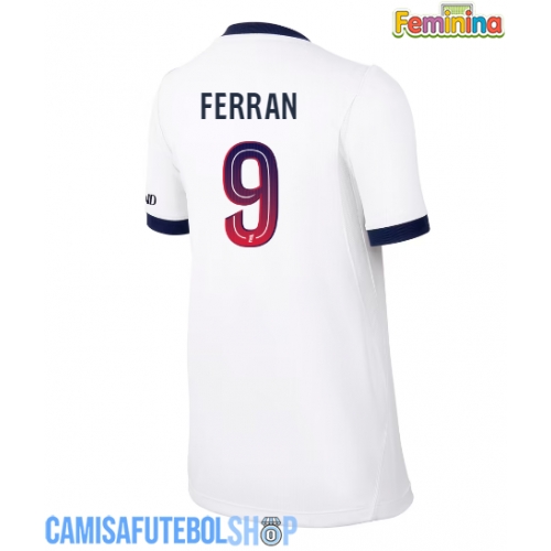 Camisa de time de futebol Paris Saint-Germain Ferran Torres #9 Replicas 2º Equipamento Feminina 2026-27 Manga Curta